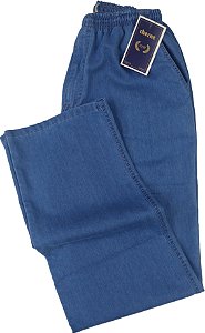 Calça Jeans De Elástico Inteiro na Cintura - Cherne - FIDALGOS