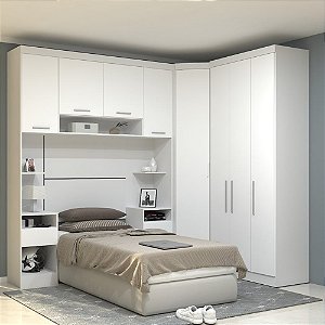 Quarto Modulado Solteiro Paris de Canto 6 peças