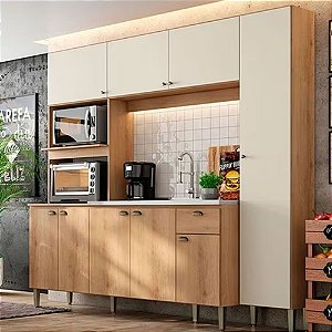 Cozinha Compacta Moderna Capuccino / Off White
