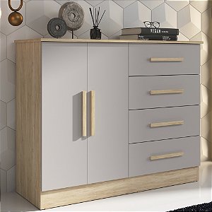 Comoda Bariloche 2 Portas e 4 Gavetas