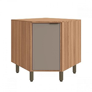 Balcão de Canto Obliquo Louise Nogal/Damasco