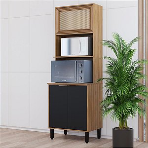 Kit Forno e micro Thalita Nogal/Preto