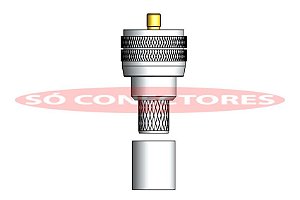 Conector Uhf Macho de Crimp Rgc-213
