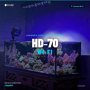 Luminária Doled Aquário Marinho HD-70 Wi-Fi