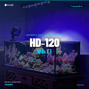 Luminária Doled Aquário Marinho HD-120V3 Wi-Fi