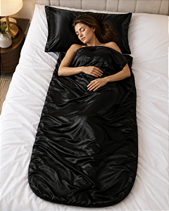 Saco de Dormir em Seda Pós-Bronzeamento a Jato / autobronzeador com Fronha