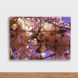 Painel Decorativo Sakuras fundo Lilás