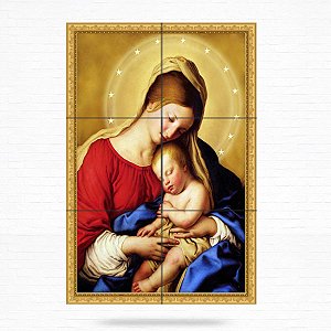 Painel Decorativo de Virgem Maria e Menino Jesus - MOD 02