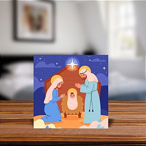 Azulejo Decorativo - Presépio - Natal -  Sagrada Família MOD 10