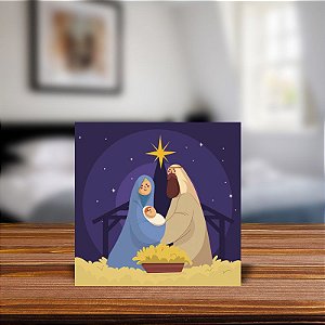 Azulejo Decorativo - Presépio - Natal -  Sagrada Família MOD 11