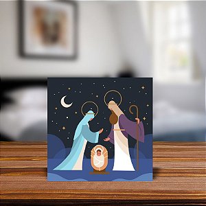 Azulejo Decorativo - Presépio - Natal -  Sagrada Família MOD 16