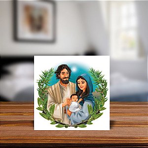 Azulejo Decorativo - Presépio - Natal -  Sagrada Família MOD 19