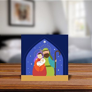 Azulejo Decorativo - Presépio - Natal -  Sagrada Família MOD 23