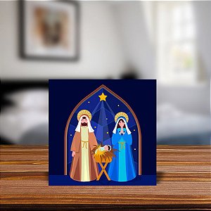 Azulejo Decorativo - Presépio - Natal -  Sagrada Família MOD 27
