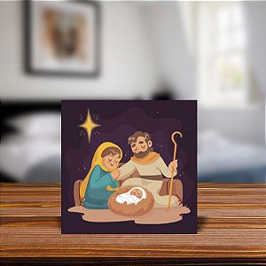 Azulejo Decorativo - Presépio - Natal -  Sagrada Família MOD 31
