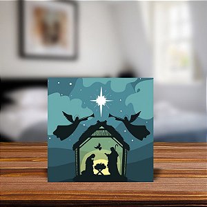 Azulejo Decorativo - Presépio - Natal -  Sagrada Família MOD 32