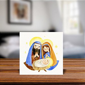 Azulejo Decorativo - Presépio - Natal -  Sagrada Família MOD 34