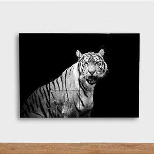 Painel Decorativo Tigre P&B