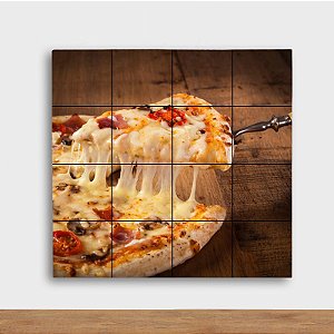 Painel Decorativo Pizza Marguerita - Quadrado