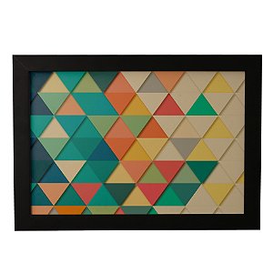 Quadro Decorativo Abstrato Triangulos