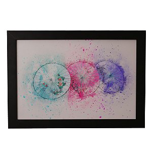 Quadro Decorativo Guarda-Chuvas Aquarela