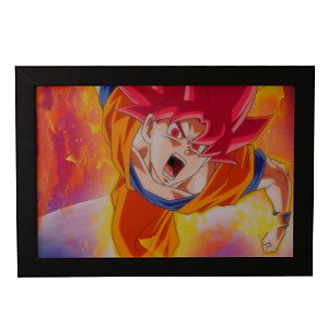 Quadro Decorativo Goku SSJ Deus