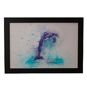 Quadro Decorativo Aquarela Golfinho