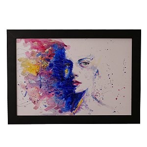 Quadro Decorativo Menina em Aquarela