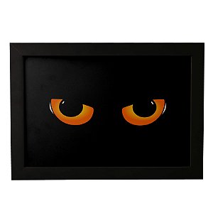 Quadro Decorativo Olhos de Gato Preto