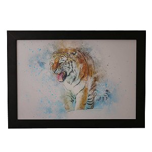 Quadro Decorativo Tigre de Aquarela #1