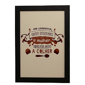 Quadro Decorativo Brigadeiro e Mulher