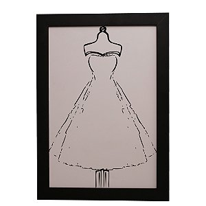 Quadro Decorativo Vestido de Noiva