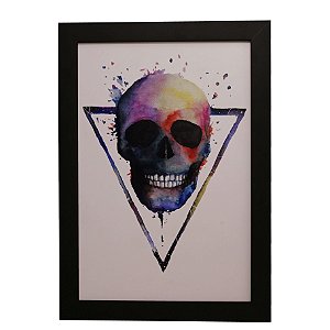 Quadro Decorativo Caveira Triângulo