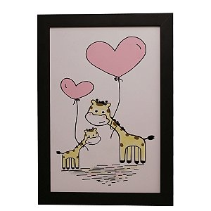 Quadro Decorativo Infantil Girafinhas