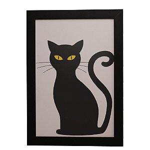 Quadro Decorativo Gatinho Preto