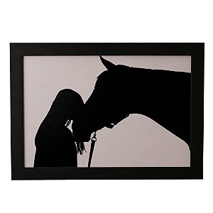 Quadro Decorativo Cavalo e Menina