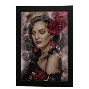 Quadro Decorativo Mulher de Aquarela