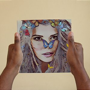 Azulejo Decorativo Arte Woman Butterflies