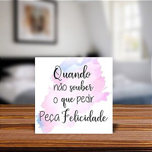 Azulejo Decorativo Frase Felicidade