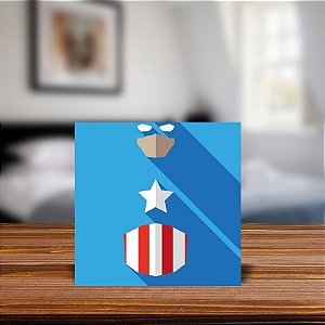 Azulejo Decorativo Minimalista Capitao America