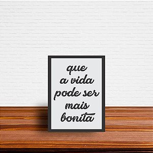 Azulejo Decorativo Que a Vida Pode Ser Mais Bonita