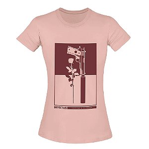 Camiseta Feminina Concept Gun & Flower