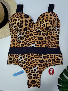 Maiô body cancun animal print