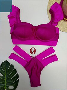 Biquini retrô sereia rosa