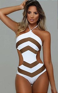 Maiô geométrico black rust