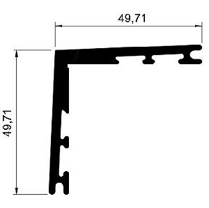 Perfil De Alumínio Cantoneira Conexão P/ Esquadria - Barra Com 3 Mts No Natural Cru - Icl006