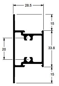 Perfil De Alumínio Linha Lg32 Ilg-055 Barra Com 6Mts