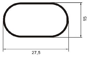 Perfil De Alumínio Tubo Oblongo Liso (Tubo Cabideiro) - Várias Cores - Barra Com 6Mts (Mv-031)