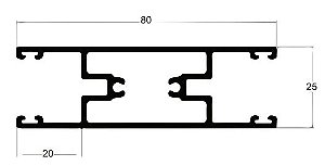 Perfil De Alumínio Equivalente À Linha Integrada Mn027 - Barra Com 6Mts - Várias Cores