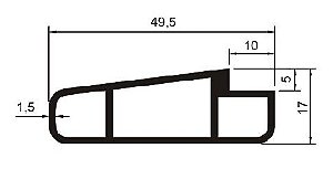 Perfil De Alumínio Tubo Oblongo Para Mesa - No Natural Barra Com 6Mts - Pacote Com 54 Barras (Mv-006)